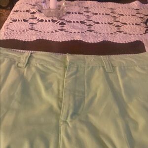 Ralph Lauren Green Flat Front Shorts